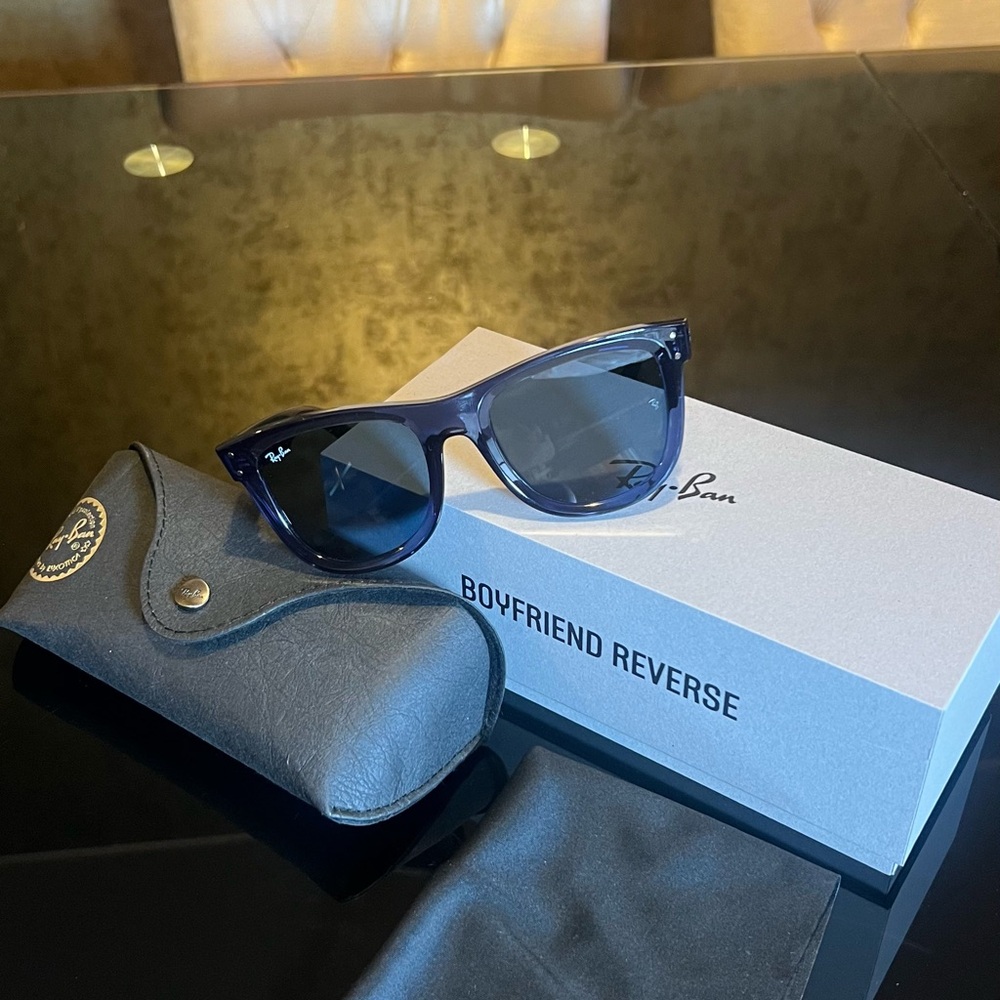 Ray-ban Boyfriend Reverse Navy Blue Sunglasses